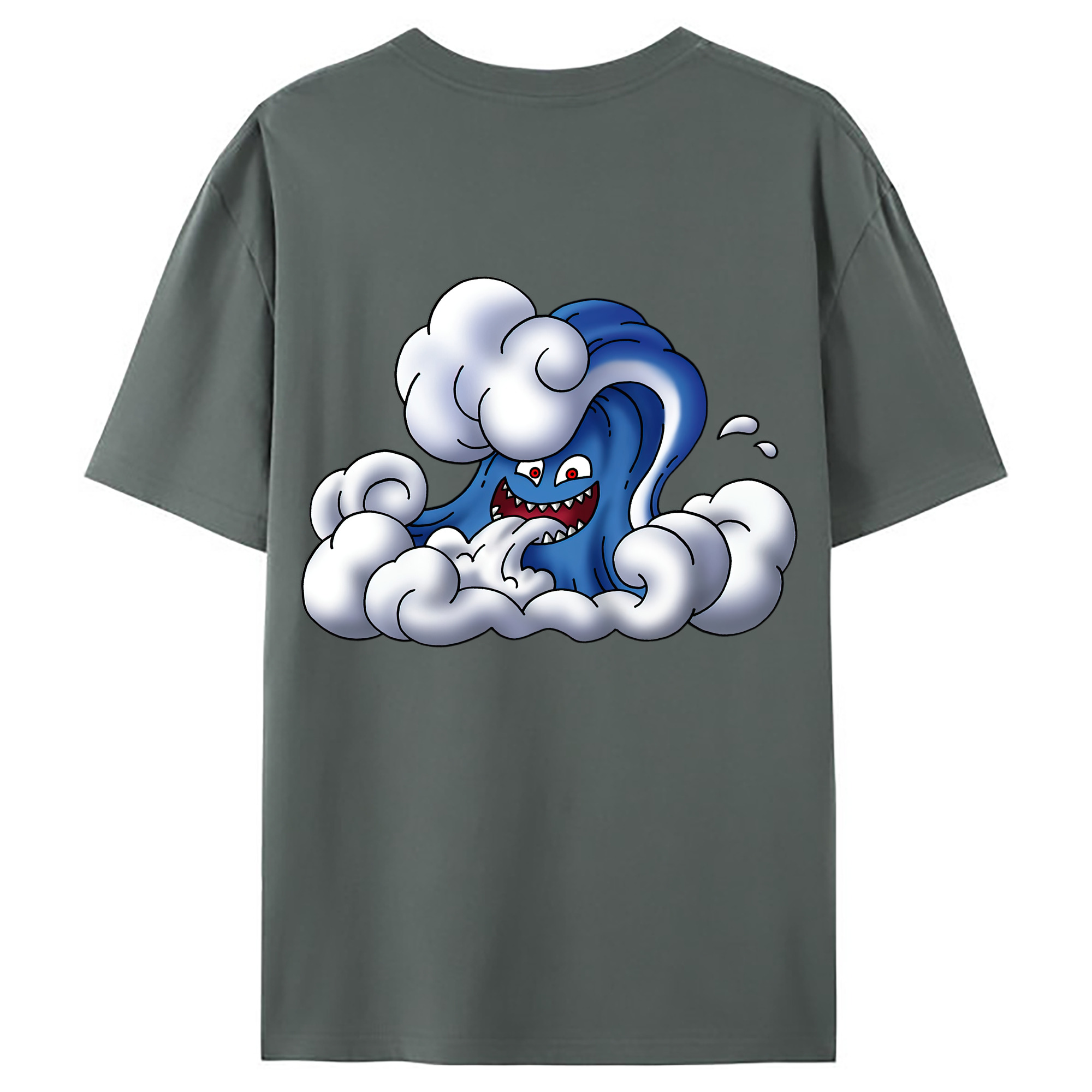 （画像用） ドラゴンクエスト Doragon Kuesuto Dragon Quest 綿100％ メンズ半袖Tシャツ（バックプリント） 通気性